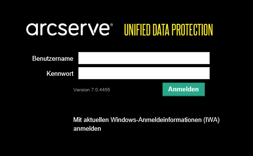 Link für die Anmeldung bei der UDP-Konsole über die integrierte Windows-Authentifizierung