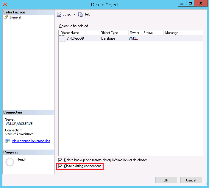 如何删除 ARCserve UDP 数据库