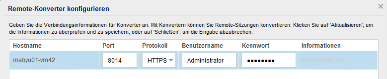 Diagramm zum Konfigurieren von Remote-Konvertern