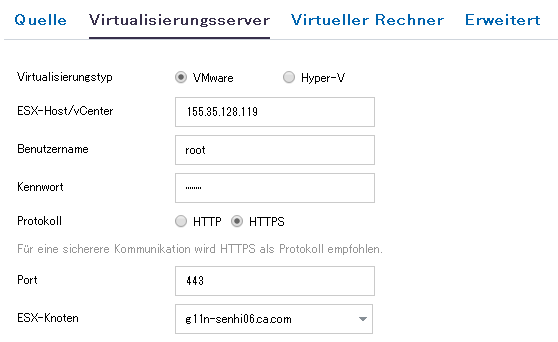 Virtualisierungsserver für HA