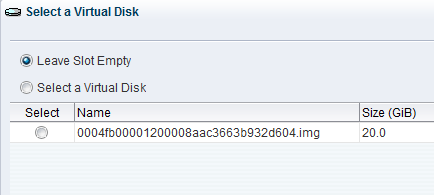 Select Virtual Disk