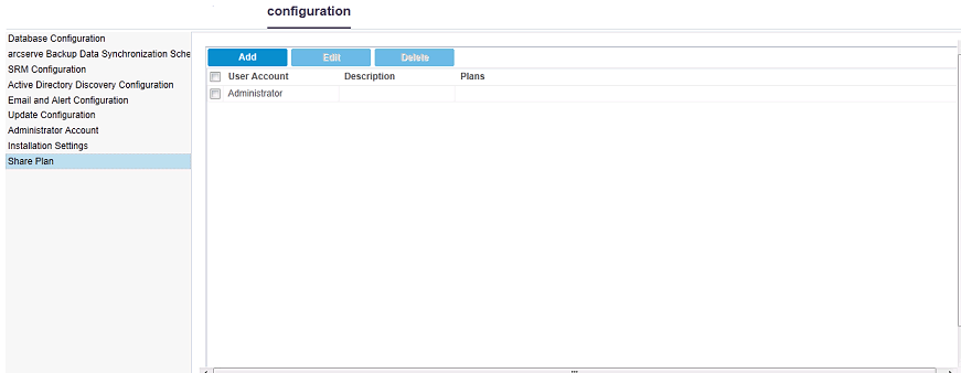 How to share a plan from Configuration