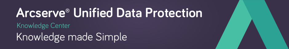 Arcserve® Unified Data Protection Version 5.0 Knowledge Center