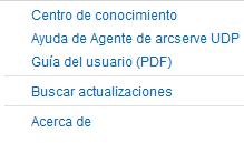 Menú Ayuda