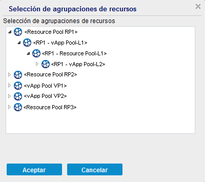 Restaure - Máquina virtual alterna - Agrupación de recursos - nuevo