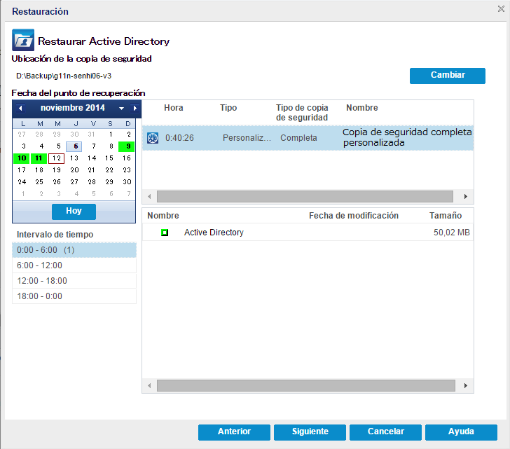 Cómo utilizar el asistente de restauración de Active Directory
