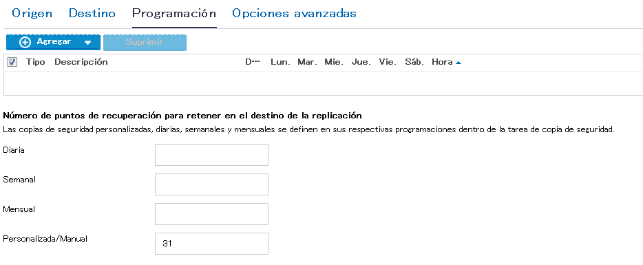 Programación de repetición