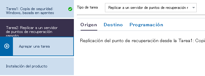 Replicación de la tarea para el administrador local