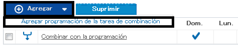 Programación de la combinación de la replicación