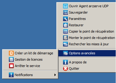 Icônes du moniteur de barre d'état
