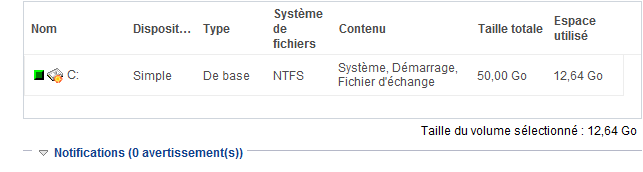 Paramètres de protection - Sélectionner le volume