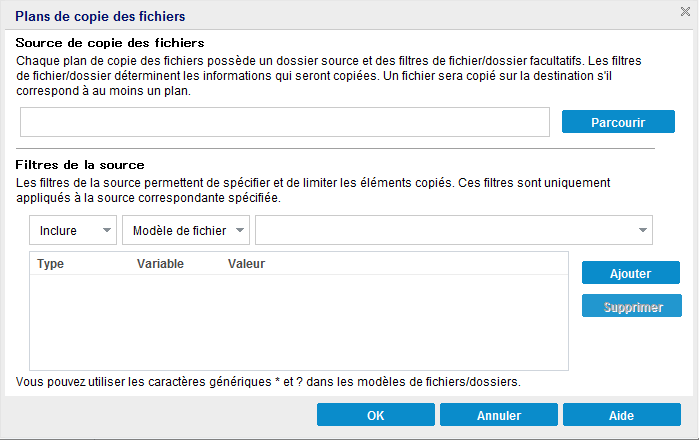 Stratégies de copie de fichiers - Source et filtres - Copie de fichiers