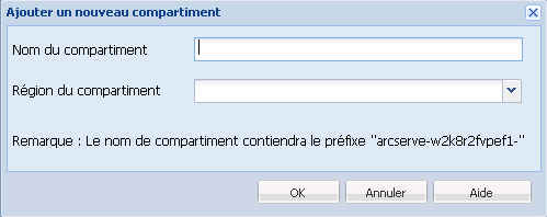 Configuration du cloud - Nouveau compartiment 1