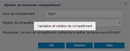 Configuration du cloud - Nouveau compartiment 2