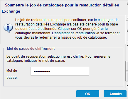 GRT cad2d - Message de restauration sans catalogue - W