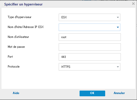 Spécification d'un hyperviseur