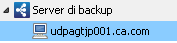 Riquadro Server di backup