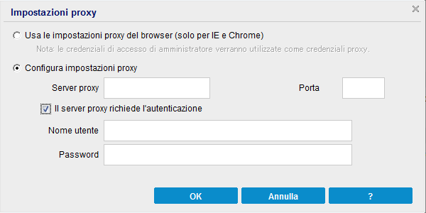 Impostazioni proxy D2D