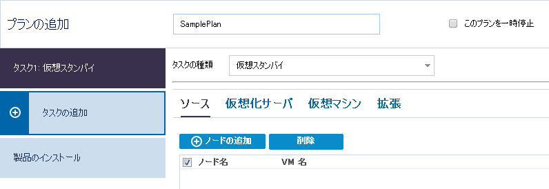 RHA ノード用の仮想スタンバイ