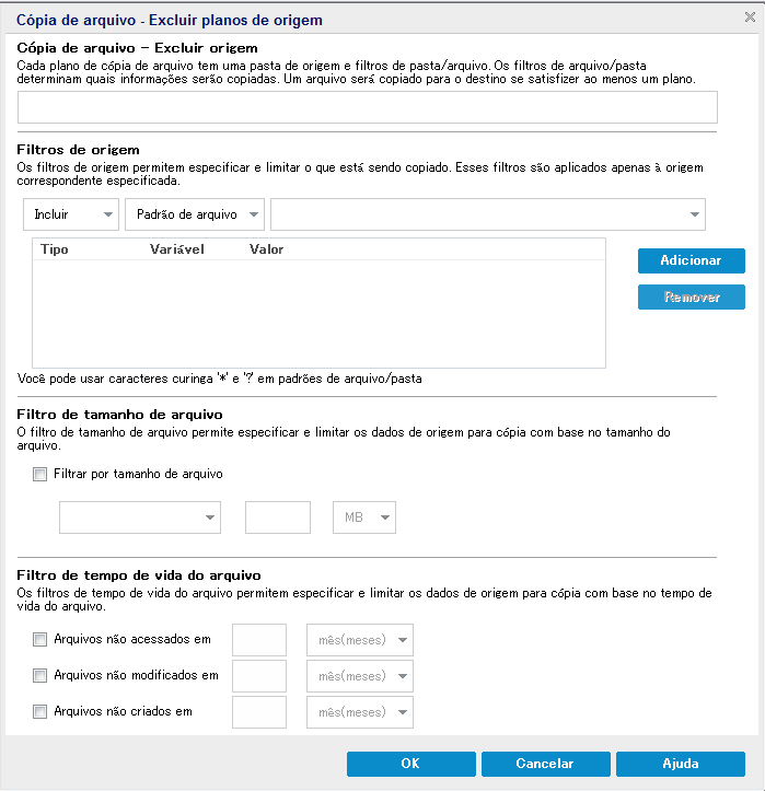 Plano de origem de exclusão de cópia de arquivo