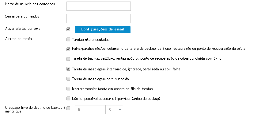 Configurações avançadas 2