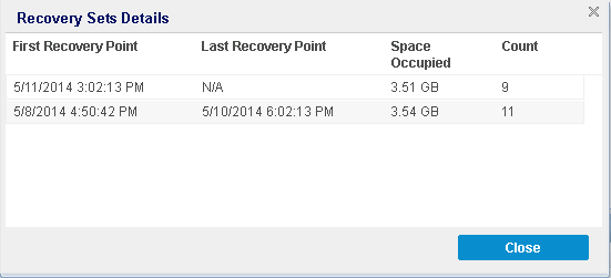 Backup Now - Protection Settings