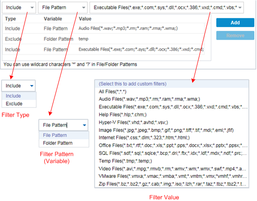 Source Filter Dropdowns