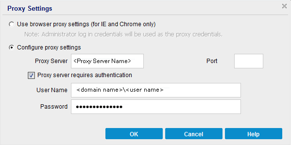 D2D Proxy Settings