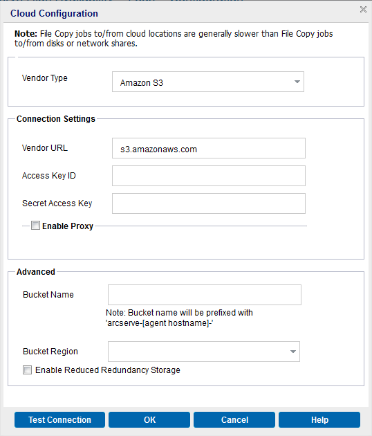 File copy cloud configuration