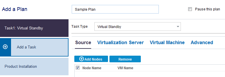 Virtual standby for RHA nodes