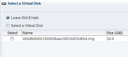 "Virtual Disk" auswählen