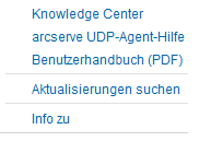 Das Menü "Hilfe"