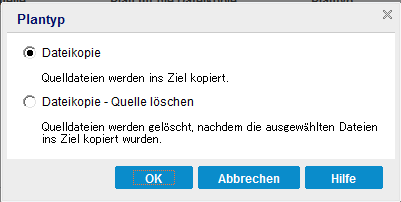 Dateikopierichtlinien - Richtlinientyp