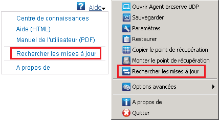 Recherche de mises à jour