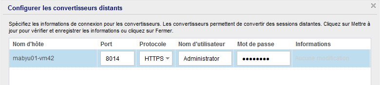 Diagramme de configuration des convertisseurs distants