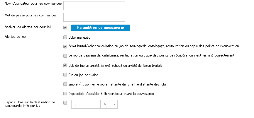 Paramètres avancés 2