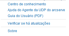 Menu Ajuda