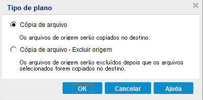 Diretivas de cópia de arquivo - Tipo de diretiva