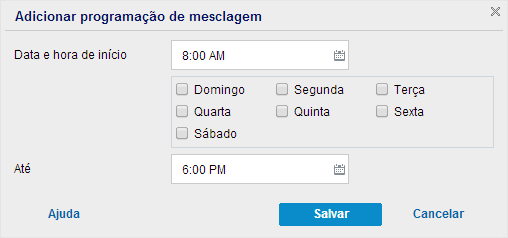 Fazer backup agora - Programação
