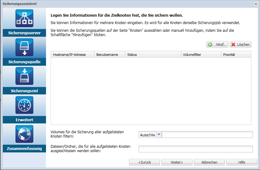 Quellseite in Linux-Agent sichern
