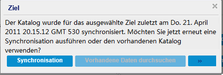 Dateikopierziel - Synchronisation des Katalogs