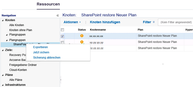 Perform a manual backup of sharepoint farm