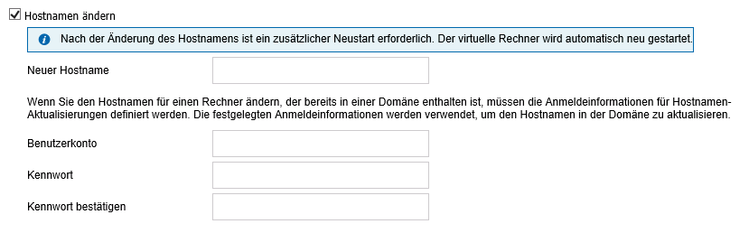 Instant VM-Hostnamen ändern