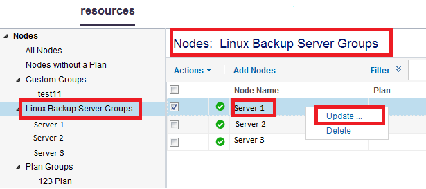 Update Linux Backup Server