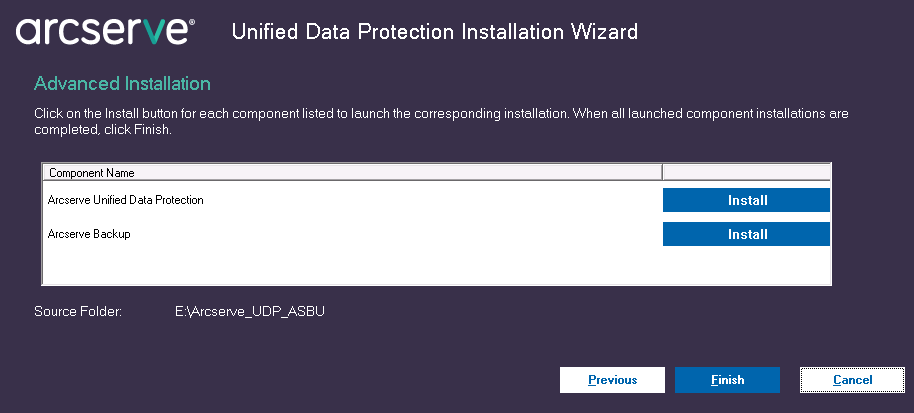 Advanced installation option on Unified Installer