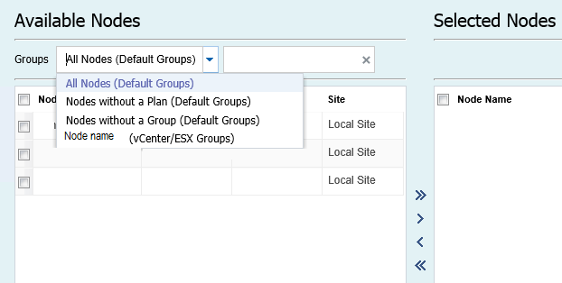 Filter groups to add nodes dialog