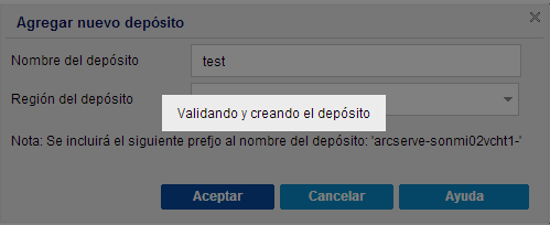 Configuración de la nube - Nuevo depósito 2