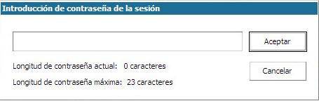 Reconstrucción completa - Cuadro de diálogo Contraseña de cifrado.