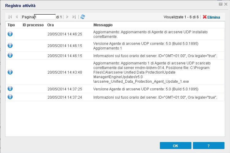 Gli aggiornamenti vengono installati correttamente