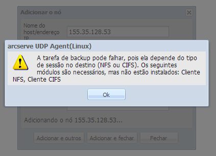 Ignorar a caixa de diálogo de verificação de cliente